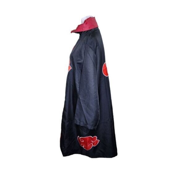 Anime Uchiha Itachi Adult Cosplay Cloak Akatsuki Ninja Coat Unisex Size M Black - Picture 4 of 5